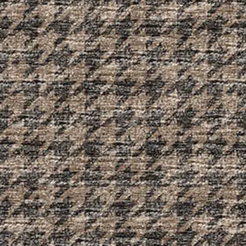 3' X 5' Chocolate And Coffee Houndstooth Washable Area Rug With UV Protection