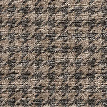 8' X 10' Chocolate And Coffee Houndstooth Washable Area Rug With UV Protection