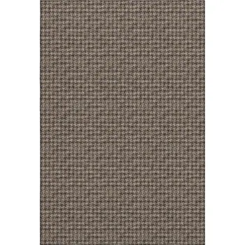 9' X 12' Chocolate And Coffee Houndstooth Washable Area Rug With UV Protection