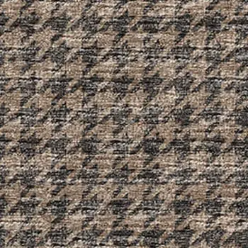 9' X 12' Chocolate And Coffee Houndstooth Washable Area Rug With UV Protection