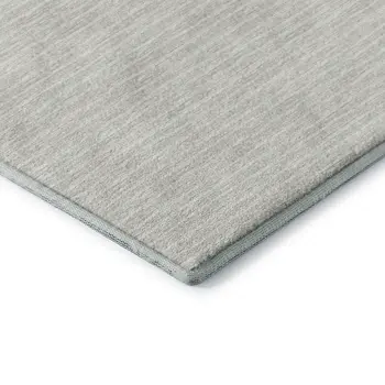 8' X 10' Linen And Ivory Striped Washable Area Rug With UV Protection