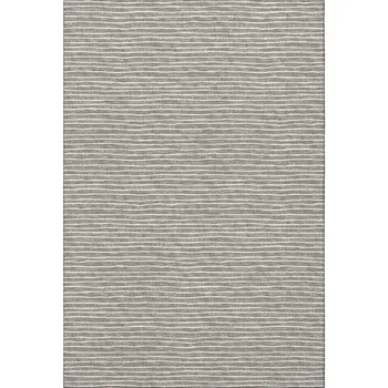 10' X 14' Taupe And Ivory Striped Washable Area Rug With UV Protection