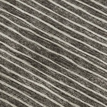 3' X 5' Chocolate And Ivory Striped Washable Area Rug With UV Protection