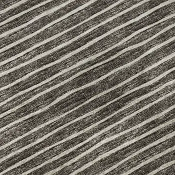 10' X 14' Chocolate And Ivory Striped Washable Area Rug With UV Protection