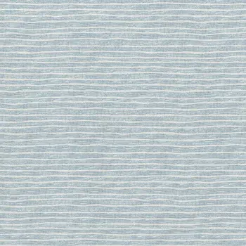 5' X 8' Sky Blue And Ivory Striped Washable Area Rug With UV Protection