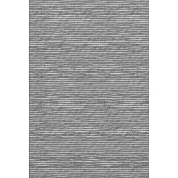 3' X 5' Gray And Ivory Striped Washable Area Rug With UV Protection