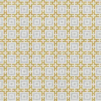 9' X 12' Gold And Ivory Geometric Washable Area Rug With UV Protection
