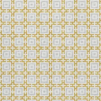 10' X 14' Gold And Ivory Geometric Washable Area Rug With UV Protection