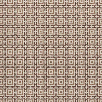9' X 12' Rust And Beige Geometric Washable Area Rug With UV Protection