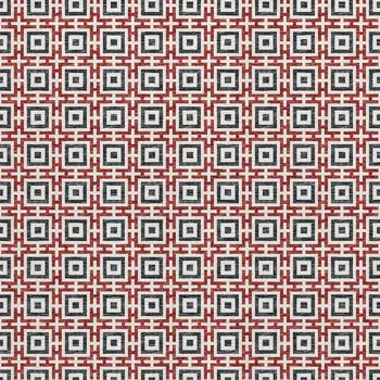 3' X 5' Red Black And Ivory Geometric Washable Area Rug With UV Protection