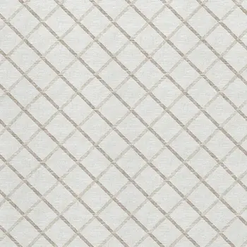 9' X 12' Ivory And Taupe Geometric Washable Area Rug With UV Protection