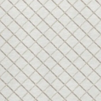10' X 14' Ivory And Taupe Geometric Washable Area Rug With UV Protection