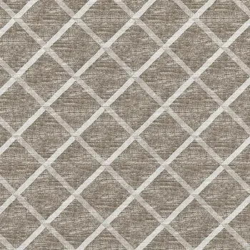 8' X 10' Taupe And Ivory Geometric Washable Area Rug With UV Protection