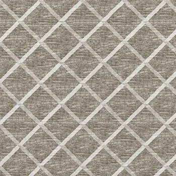 9' X 12' Taupe And Ivory Geometric Washable Area Rug With UV Protection
