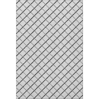 9' X 12' Gray And Black Geometric Washable Area Rug With UV Protection