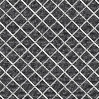 10' X 14' Black And Ivory Geometric Washable Area Rug With UV Protection