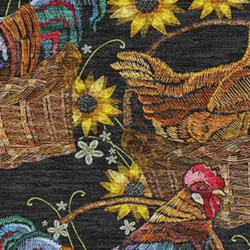 10' X 14' Midnight Yellow And Brown Animal Print Washable Area Rug With UV Protection