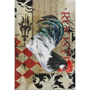 8' X 10' Midnight Red And Beige Animal Print Washable Area Rug With UV Protection