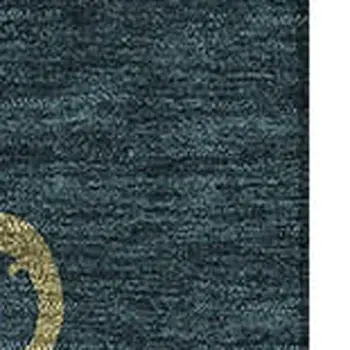 5' X 8' Midnight Gold And Red Animal Print Washable Area Rug With UV Protection