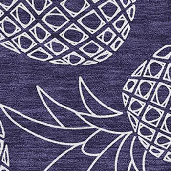 5' X 8' Blue And Ivory Botanical Leaves Washable Area Rug With UV Protection