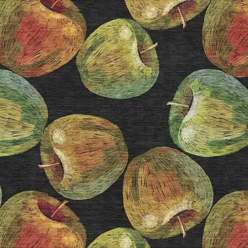 10' X 14' Midnight Green And Red Geometric Washable Area Rug With UV Protection