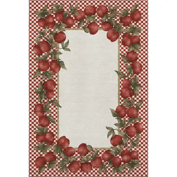 3' X 5' Red And Ivory Geometric Washable Area Rug With UV Protection
