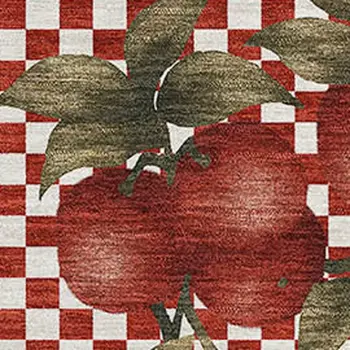 5' X 8' Red And Ivory Geometric Washable Area Rug With UV Protection