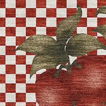 10' X 14' Red And Ivory Geometric Washable Area Rug With UV Protection