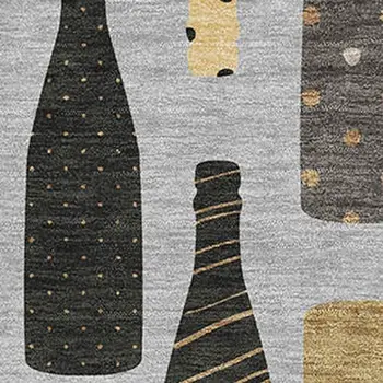 10' X 14' Gray Gold And Black Geometric Washable Area Rug With UV Protection
