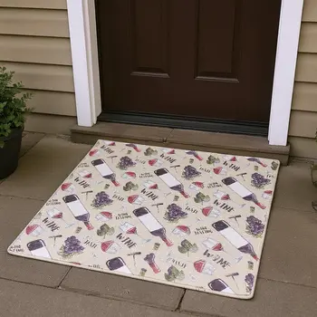 3' X 5' Ivory Purple And Green Geometric Washable Area Rug With UV Protection