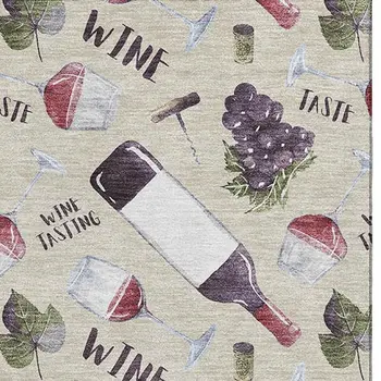10' X 14' Ivory Purple And Green Geometric Washable Area Rug With UV Protection