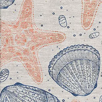 10' X 14' Peach Ivory And Navy Blue Geometric Washable Area Rug With UV Protection