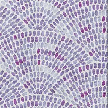 5' X 8' Purple And Ivory Geometric Washable Area Rug With UV Protection