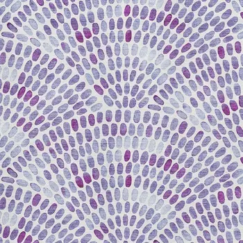 9' X 12' Purple And Ivory Geometric Washable Area Rug With UV Protection