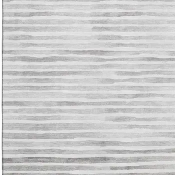 10' X 14' Gray And Charcoal Geometric Washable Area Rug With UV Protection