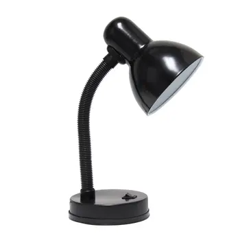 14" Black Metal Swing Arm Table Lamp