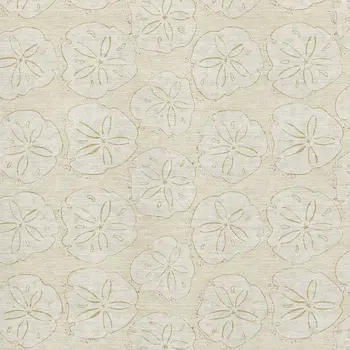 3' X 5' Sand And Ivory Geometric Washable Area Rug With UV Protection