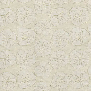 5' X 8' Sand And Ivory Geometric Washable Area Rug With UV Protection