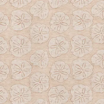 3' X 5' Apricot And Ivory Geometric Washable Area Rug With UV Protection