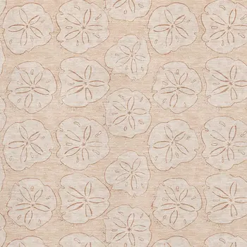 8' X 10' Apricot And Ivory Geometric Washable Area Rug With UV Protection