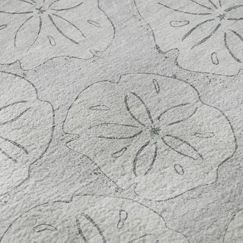 10' X 14' Gray And Ivory Geometric Washable Area Rug With UV Protection