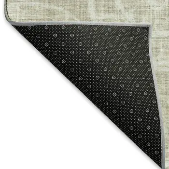 9' X 12' Beige And Ivory Geometric Washable Area Rug With UV Protection
