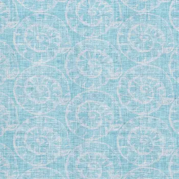 3' X 5' Aqua And Ivory Geometric Washable Area Rug With UV Protection