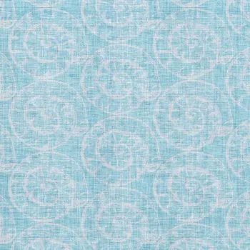 5' X 8' Aqua And Ivory Geometric Washable Area Rug With UV Protection