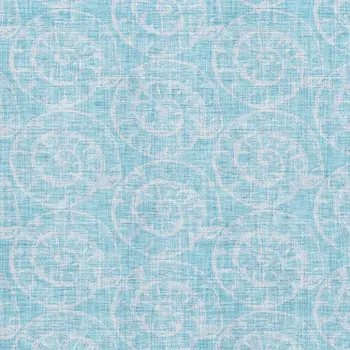 9' X 12' Aqua And Ivory Geometric Washable Area Rug With UV Protection