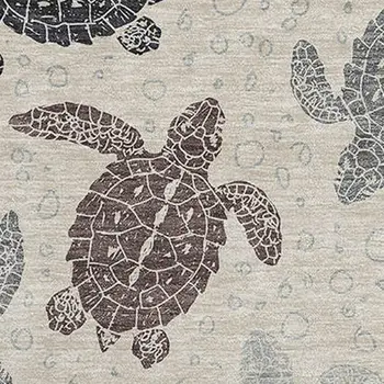 10' X 14' Sand Ivory And Gray Geometric Washable Area Rug With UV Protection