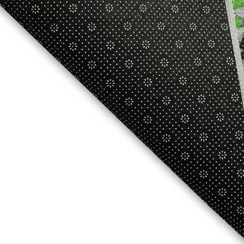 8' X 10' Purple Ivory And Green Geometric Washable Area Rug With UV Protection