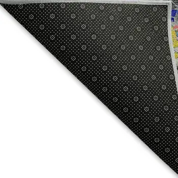8' X 10' Pacific Blue Ivory And Yellow Geometric Washable Area Rug With UV Protection