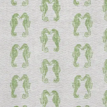 8' X 10' Green And Ivory Geometric Washable Area Rug With UV Protection