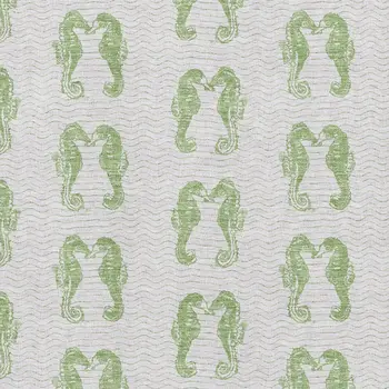 9' X 12' Green And Ivory Geometric Washable Area Rug With UV Protection